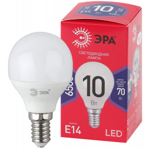 Лампа светодиодная RED LINE LED P45-10W-865-E14 R 10Вт P45 шар 6500К холод. бел. E14 Б0045354