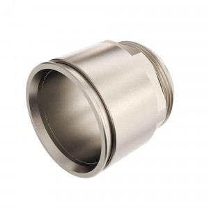 Муфта труба-коробка д.50мм, IP66/IP67, М50х1,5, никелированная латунь 6111-A50