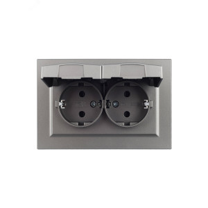 BRITE Роз. 2-я с кр. 16А в сб IP44 РСбш12-3-44-БрС сталь BR-R26-16-44-K46-F