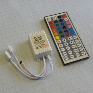 RGB controller  12A 144W, LED-контроллер RGB с ик.пультом / Uвх=12VDC/ 3 канала с Iвых=4A на канал /144W / рассчитан на 10 метров