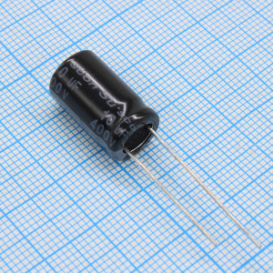 SKA400M100G16PKKKS00R, Конденсатор алюминиевый электролитический 10мкФ 400В ±20% (10х16мм) радиальный 5мм 100мА 2000час 105C