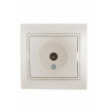 Розетка телевизионная проходная TV СП Mira 16А IP20 со вставкой жемчуж./бел. перламутр. 701-3030-129