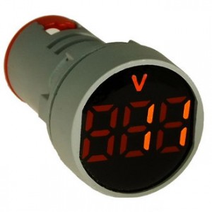 DMS-105, Цифровой LED вольтметр AC 20-500В, красный, установка на панель в отв d=22мм