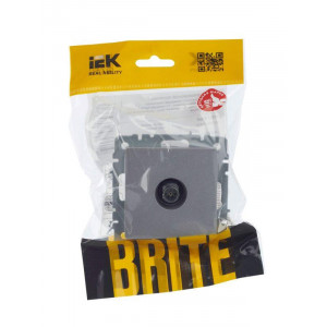Розетка телевизионная оконечная TV СП Brite РТВ11-0-БрА алюм. BR-A10-O-K47