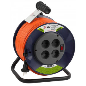 Удлинитель на пластик. катушке 4х50м без заземл. 10А IP20 RPx-4s-2х1.5-50m ПВС 2х1.5 Б0046831