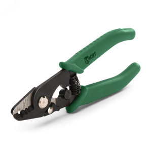 FOS-01, Инструмент для зачистки оптоволокна. Последовательно зачищает оптический кабель: внешнюю оболочку 1.6-3 мм до буферного слоя 900мкм, буферный слой 900мкм до слоя 250мкм, слой 250мкм до оптоволокна 125мкм