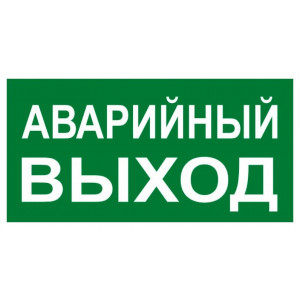 Знак "АВАРИЙНЫЙ ВЫХОД" 150х300мм PROxima an-5-04