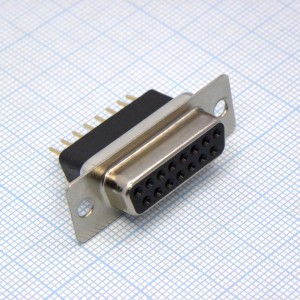 KLS1-171A-15-F-L, D-Sub, розетка на плату