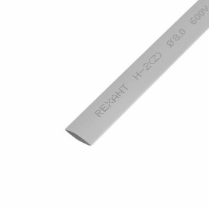 Трубка термоусадочная ТУТ нг 8,0/4,0 серая, термоусаживаемая трубка в метровой нарезке, не поддерживает горение