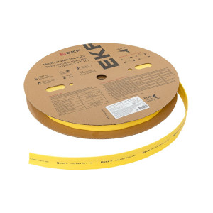 Термоусаживаемая трубка ТУТ нг 40/20 желтая рулон PROxima tut-40-y