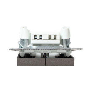 Механизм выключателя, двухклавишный, кнопочный, мокко Эпика EKF UP1-SWM-23