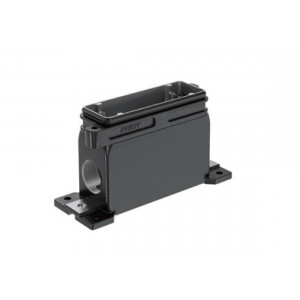 Закрытое основание разъема HPR24B-SM-2B-M32, Основание разъема на панель, закрытое, типоразмер 24B, с уплотнителем, 1 отверстие с резьбой для кабельных вводов M32x1,5, винтовая фиксация разъемного соединения, без защитной крышки, материал корпуса: алюминиевый сплав