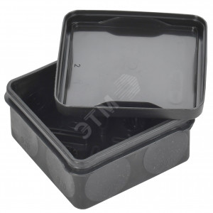 Коробка расп. КМ42455 о/п 100х100х50мм IP67 8 вв. черная UKO21-100-100-050-K02-66