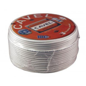 Кабель коаксиальный SAT 50 M, Cu/Al/CuSn, 64%, 75Ом, 100м, INDOOR, белый, в бухте 100м