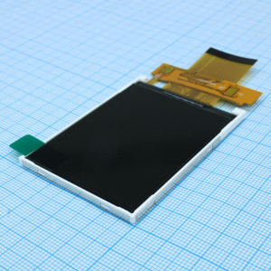 MI0240S2T-1, TFT 2.4", 240x320, 8/16 битный параллел. интерфейс, 65k, LED подсв., яркость 310 cd/m2, контрастность 500:1, драйвер ILI9341, напр.пит. 2.8В, 6 o'clock, -20...70C