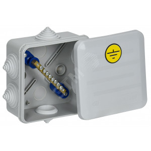 Коробка КУП КМ41361 100х100х50мм IP44 6 вв. (7035) UKO21-100-100-050-K41-55U