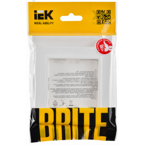 BRITE Рамка 1-местная РУ-1-БрАБ арктический белый IEK BR-M12-K91