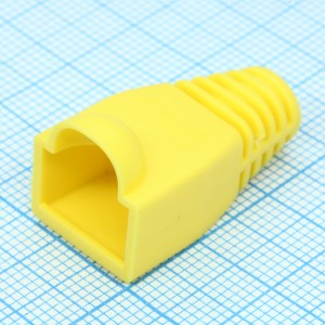 Колпачок изолирующий для RJ-45 желтый, Колпачок RJ-45 желтый REXANT для дополнительной защиты соединения разъема RJ-45 (8P8C) и кабеля
