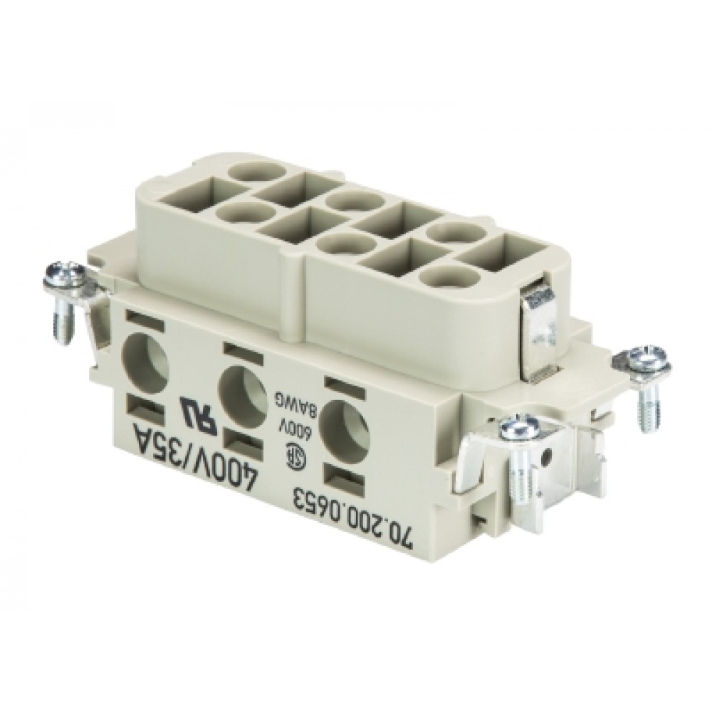 Изображение товара Розеточная контактная вставка 70.200.0653.0 6 полюсов для промышленного электромонтажа