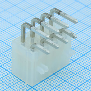 39301081, Разъем провод-плата HDR 8 контактов шаг 4.2мм угловой монтаж в отверстие серия Mini-Fit Jr пакет