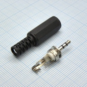 TRS 2.5 (micro plug) штекер, Стерео аудио штекер 2.5 мм пластиковый кожух