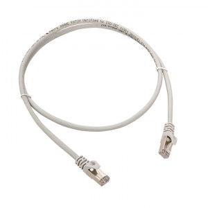 Патч-корд TERACOM CS Cat.6A экранированный S/FTP оболочка LSZH белый (1,0м) TRCS-6ASF-LSH-1M-WH