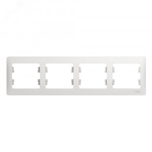 Рамка 4-м Glossa горизонт. бел. SE GSL000104