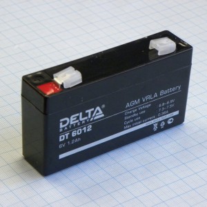 DT 6012, Аккумулятор свинцово-кислотный, размер 97*24*58