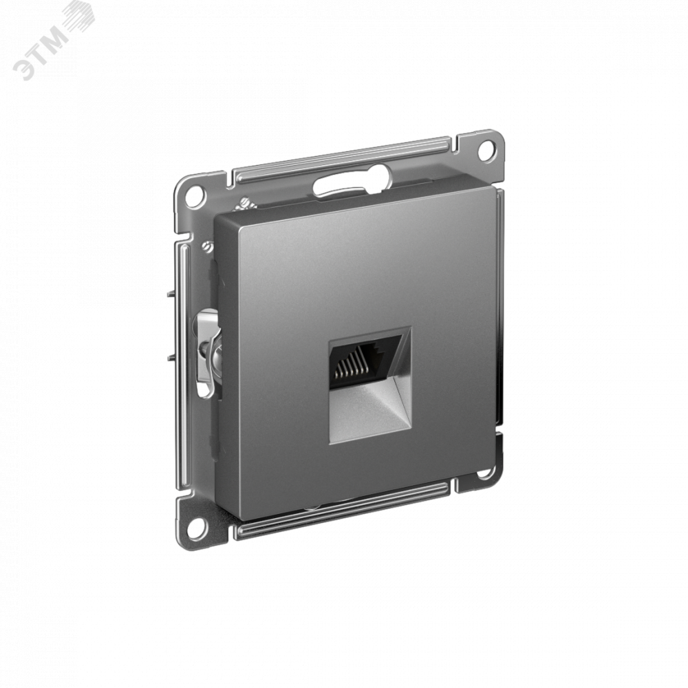 Изображение товара Розетка компьютерная AtlasDesign RJ45 кат.5E механизм сталь