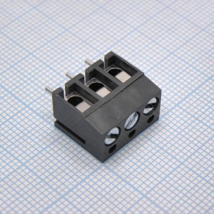 DG300-5.0-03P-11-00A(H), Винтовой клеммный блок с защитой провода, 3 контакта. Серия DG300-5.0