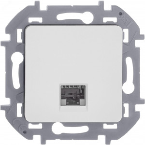 Розетка компьютерная Inspiria RJ45 кат.6 UTP механизм бел. Leg 673830