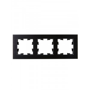 Рамка 3-м BRITE РУ-3-1-БрЧ металл черн. BR-M32-M-K02