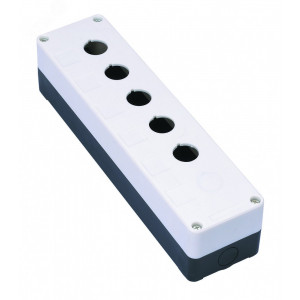 Пост кнопочный Ф22 5 мест КП-101 с кабельным вводом для устройств сигнализации и управления белый 25505DEK