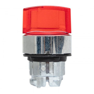 Исполнительный механизм переключателя ХB4 красный на 3 положения возвратный без фиксации, с подсветкой с короткой ручк IP65 EKF XB4BD3L-R-65