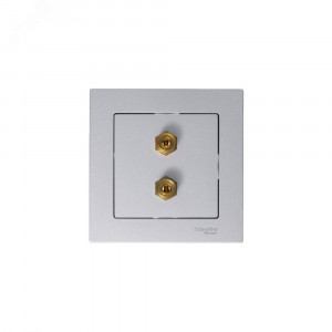 Аудиорозетка ATLASDESIGN двухместная алюминий ATN000387