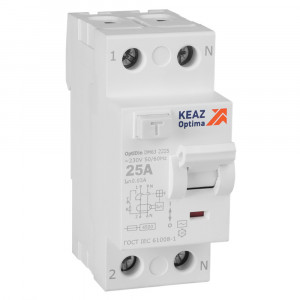Выключатель дифференциального тока (УЗО) без защиты от сверхтоков 2П 25А 30мА AС 4,5кА OptiDin DM63-2225-AC-4,5-УХЛ4 343888