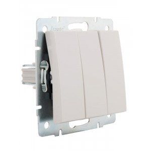 Выключатель RAIN тройной белый механизм 703-0288-109
