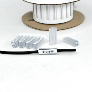 Держатель маркера STC-2-20, Контейнер для маркера, нанизываемый на кабель, длина 20 мм, диаметр провода 2,5 - 5,0 мм, в упаковке 1000 держателей для установки маркера HIC