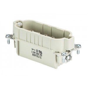 Вилочная контактная вставка 73.710.4058.0, Вилочная контактная вставка, обжимная фиксация, 40 полюсов + PE, типоразмер 16B, 250V, 10A, (обжимные контакты поставляются отдельно)