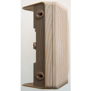 Розетка угловая 2-м ОП Этюд 16А IP20 250В с заземл. защ. шторки сосна SE PA16-108D