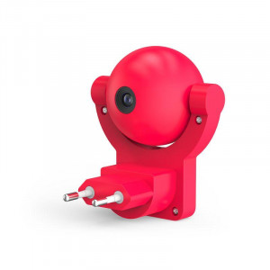 Светильник розеточный с фиксированной проекцией и датчиком освещённости, 0,5W, розовый 1/100 DIY0032