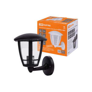 Светильник садово-парковый "СИТИ" НБУ 07-60-003 У1 6-ти гранник настенный вверх черный SQ0330-1306