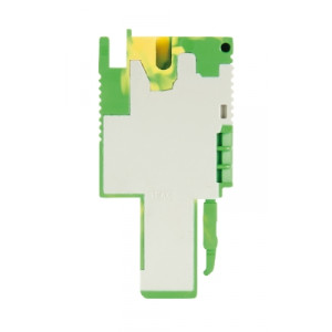 Соединитель WBF 2,5 1/M/SL, Разъем штекерный с пружинным зажимом, для клемм WKFN 2,5 F/P/F, средняя часть, цвет: жело-зеленый