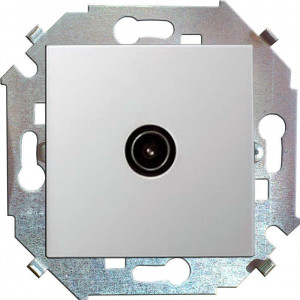 Розетка телевизионная одиночная TV СП 15 винтов. зажим механизм бел. 1591475-030