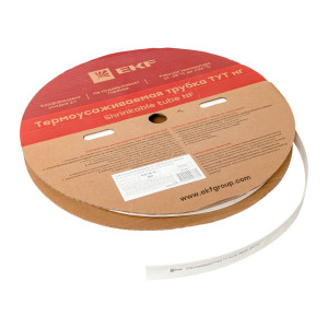 Термоусаживаемая трубка ТУТ нг 16/8 белая рулон PROxima tut-16-w