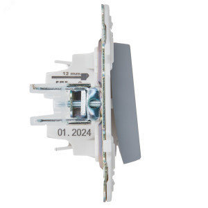 SKANDY Выключатель 1-клавишный 10А SK-V01Gr серый IEK SK-V10-0-10-K03