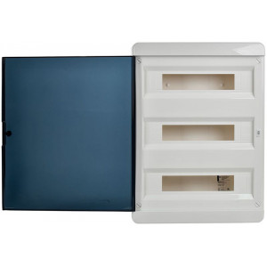 Корпус пластиковый ЩРН-П-54 IP41 черн. прозр. дверь TEKFOR TF5-KP12-N-54-41-K01-K03