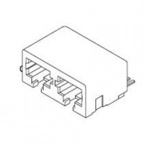 44193-0003, Модульные соединители / соединители Ethernet 8POS R/A SMT 2 PORTS LOW PROFILE
