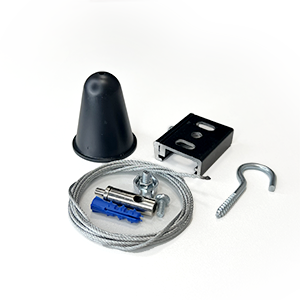 Комплект подвеса с тросом 5м черный (1 трос и комплект креплений) V4-R4-05.0006.TRK-0003