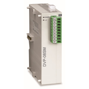 Модуль дискретных входов DVP08SM10N, Модуль дискретных входов: 8DI, 120V AC Power, SLIM